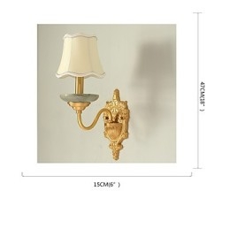 Eenvoudige landelijke traditionele klassieke messingfunctie voor mini-stijl uplight wandlampen wandlamp