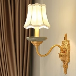 Eenvoudige landelijke traditionele klassieke messingfunctie voor mini-stijl uplight wandlampen wandlamp
