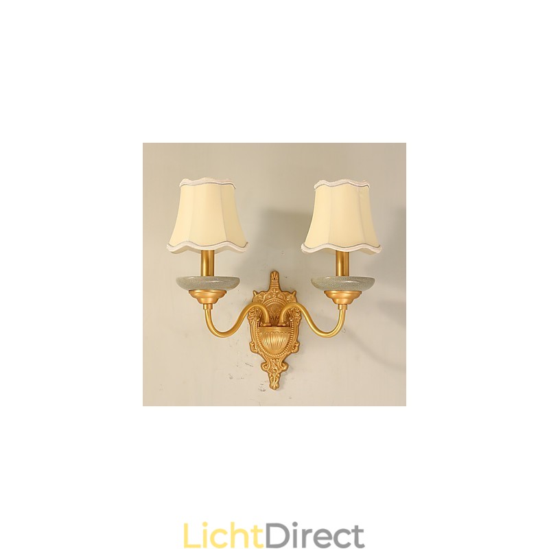 Eenvoudige landelijke traditionele klassieke messingfunctie voor mini-stijl uplight wandlampen wandlamp PU