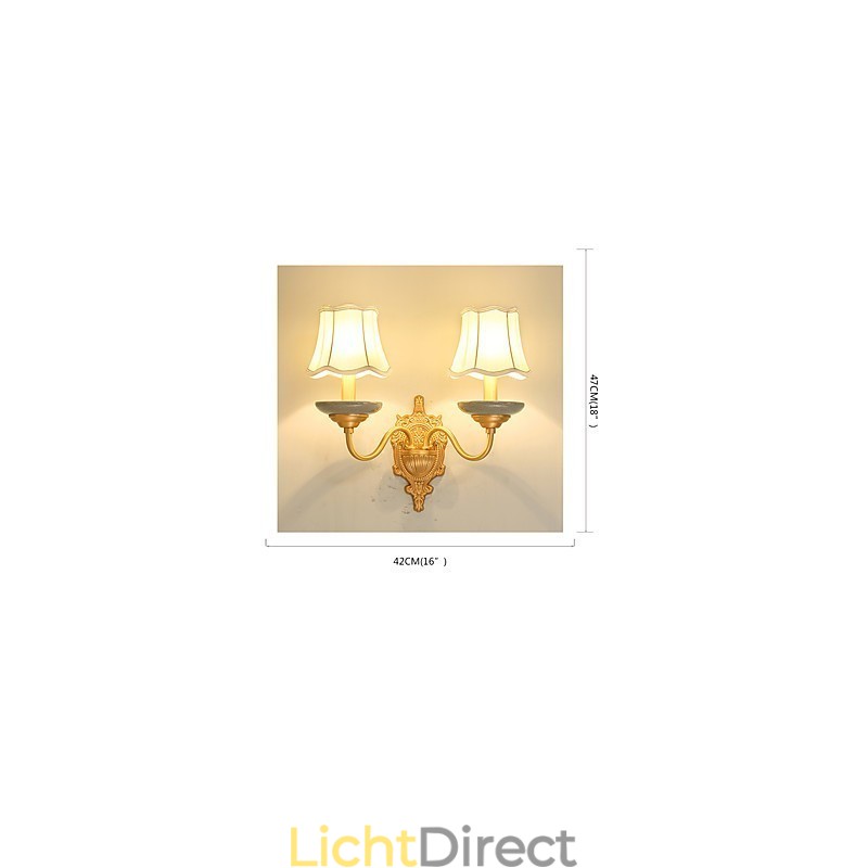 Eenvoudige landelijke traditionele klassieke messingfunctie voor mini-stijl uplight wandlampen wandlamp PU