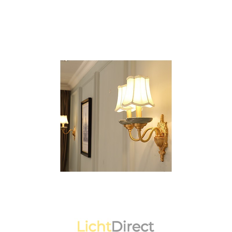 Eenvoudige landelijke traditionele klassieke messingfunctie voor mini-stijl uplight wandlampen wandlamp PU