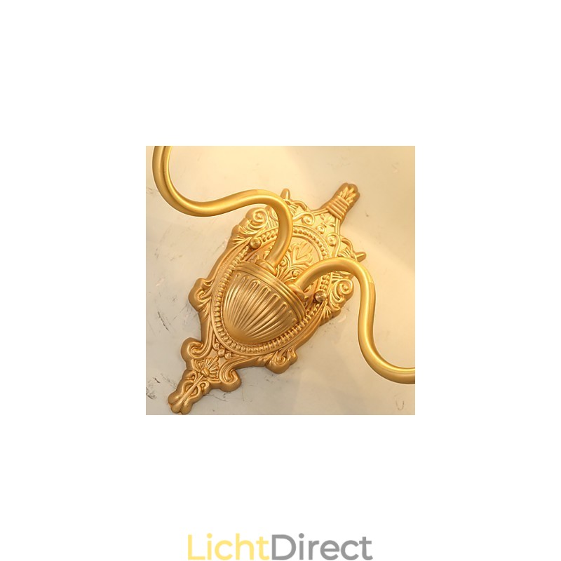 Eenvoudige landelijke traditionele klassieke messingfunctie voor mini-stijl uplight wandlampen wandlamp PU