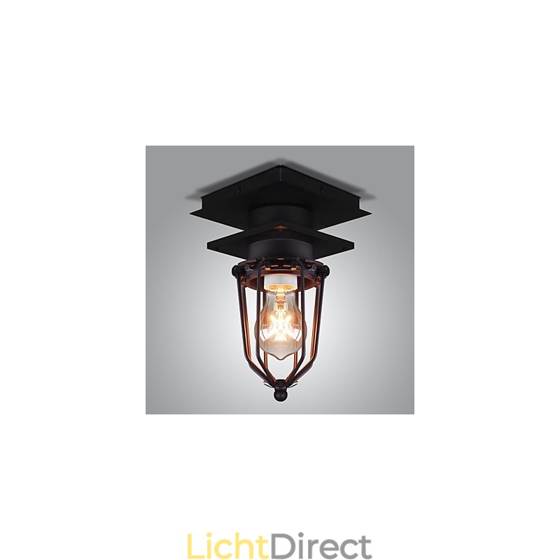 Retro Gesmede Wandlamp Enkele Kop Antieke Herinneringen Lamp Loft Amerikaans IJzer Vintage Kleine Kooien Plafondlamp
