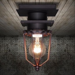 Retro Gesmede Wandlamp Enkele Kop Antieke Herinneringen Lamp Loft Amerikaans IJzer Vintage Kleine Kooien Plafondlamp