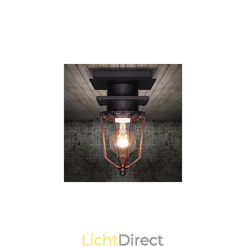 Retro Gesmede Wandlamp Enkele Kop Antieke Herinneringen Lamp Loft Amerikaans IJzer Vintage Kleine Kooien Plafondlamp