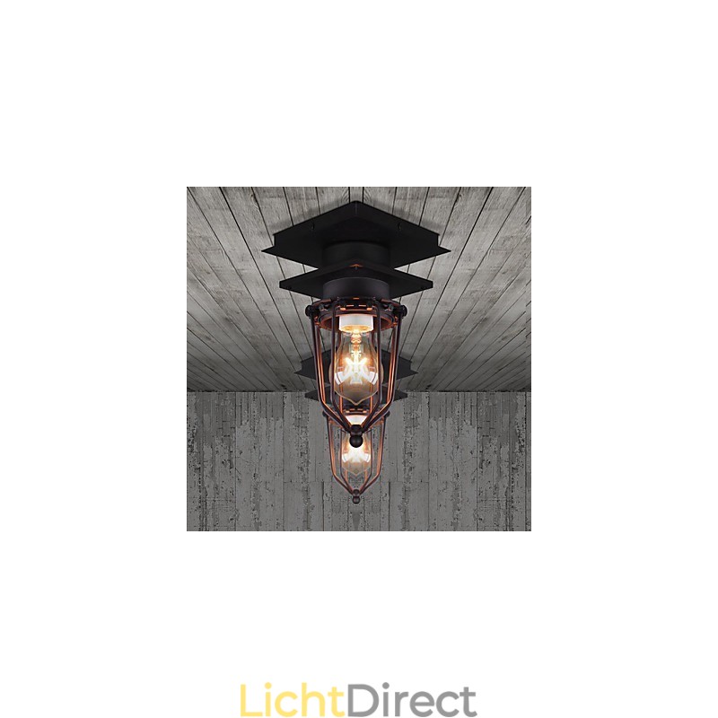 Retro Gesmede Wandlamp Enkele Kop Antieke Herinneringen Lamp Loft Amerikaans IJzer Vintage Kleine Kooien Plafondlamp