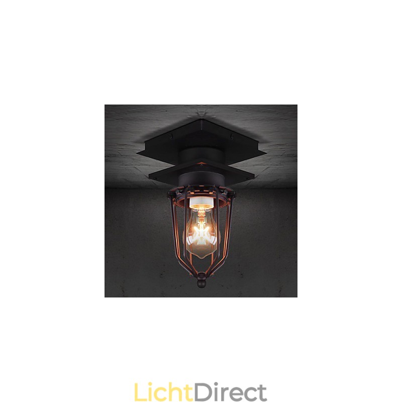 Retro Gesmede Wandlamp Enkele Kop Antieke Herinneringen Lamp Loft Amerikaans IJzer Vintage Kleine Kooien Plafondlamp