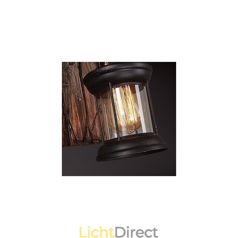 Enkele kop industriële vintage retro houten metalen schilderij kleur wandlamp voor de thuishotel gang decoreren wandlamp