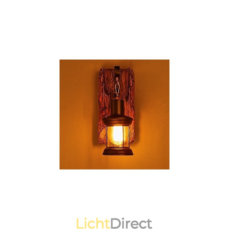 Enkele kop industriële vintage retro houten metalen schilderij kleur wandlamp voor de thuishotel gang decoreren wandlamp