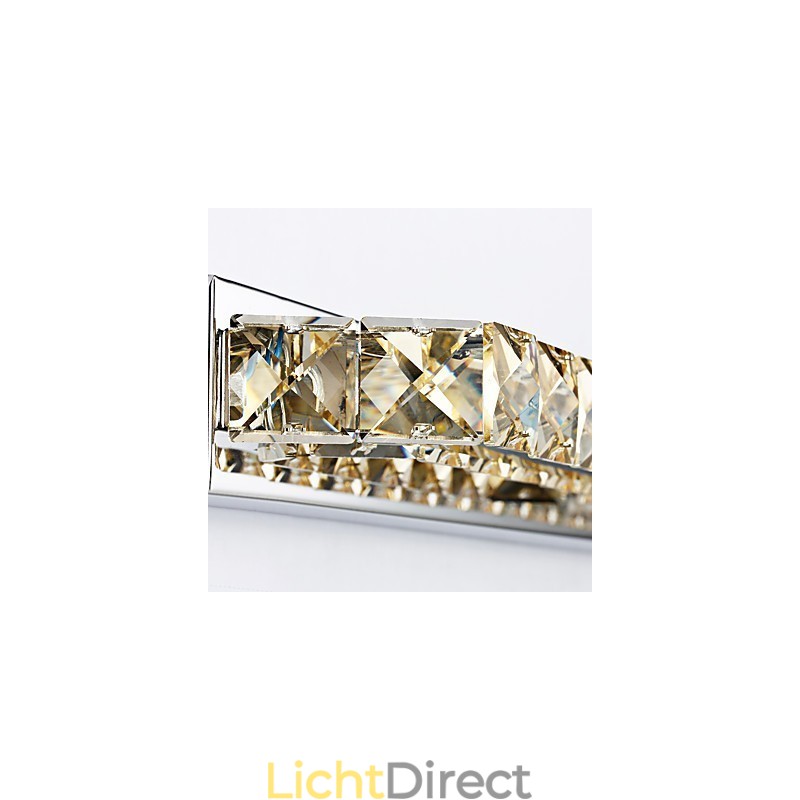 Lange hoogwaardige spiegellamp badkamerverlichting metaal en kristal wandlamp