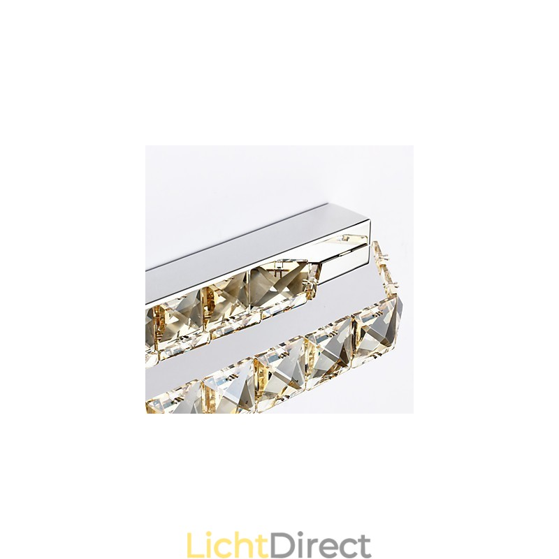 Lange hoogwaardige spiegellamp badkamerverlichting metaal en kristal wandlamp