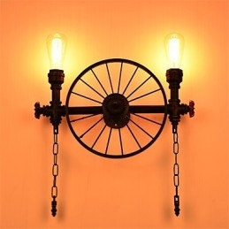 Vintage industriële pijp wandlampen creatieve verlichting restaurant café bar decoratie verlichting met 2 licht geverfde afwerking