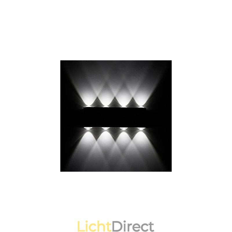Moderne lichte aluminium inbouw wandlamp geïntegreerd