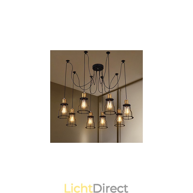 Landontwerpers schilderen metalen kroonluchter