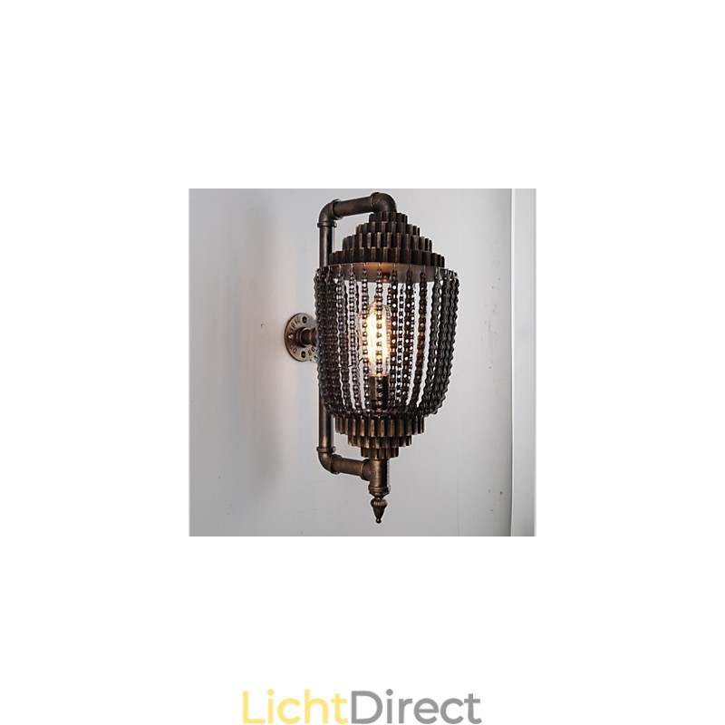 Vintage ijzeren industriële windwinkel tandwiellamp