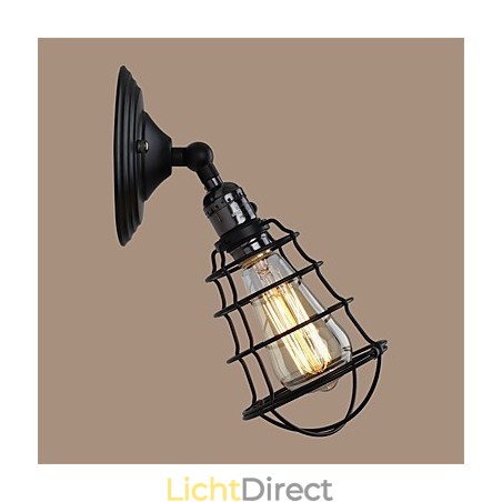 Met schakelaar Vintage 1 Licht Industriële Zwarte Metalen Kooi Loft Wandlamp Woonkamer Eetkamer Hal Café Bars Bar Wandlamp Met schakelaar Vintage 1 Licht Industriële Zwarte Metalen Kooi Loft Wandlamp Woonkamer Eetkamer Hal Café Bars Bar Wandlamp