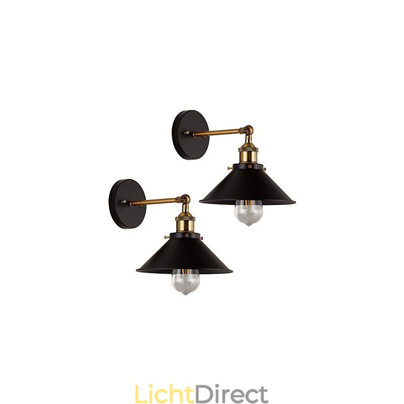2 stuks Metalen Wandlampen Industriële Wandlamp Vintage Edison Simplicity Lamp voor Café Club Bar Verlichting