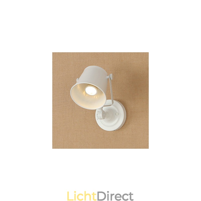 Geschilderde stalen wandlamp Dumb Black American Coffee Decoratie Retro wandlamp Lichtzwaardlamp op de muur