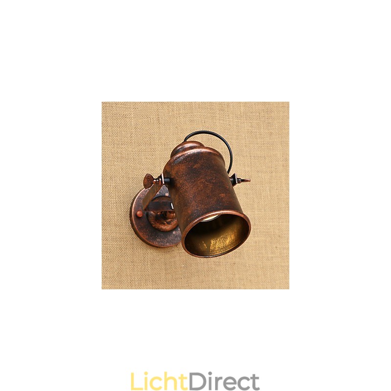 Geschilderde stalen wandlamp Dumb Black American Coffee Decoratie Retro wandlamp Lichtzwaardlamp op de muur