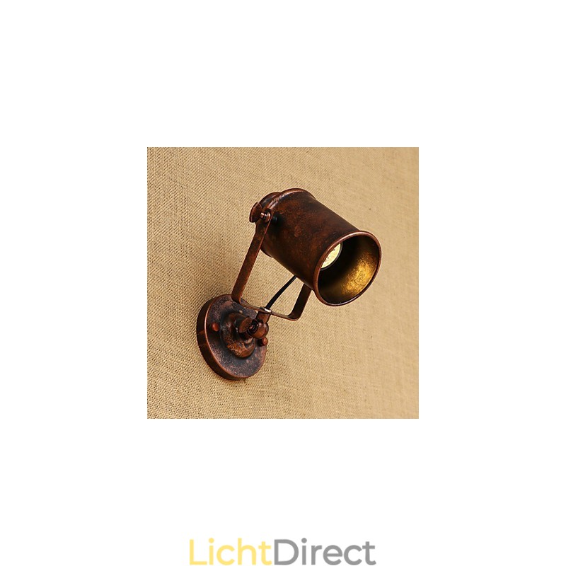 Geschilderde stalen wandlamp Dumb Black American Coffee Decoratie Retro wandlamp Lichtzwaardlamp op de muur