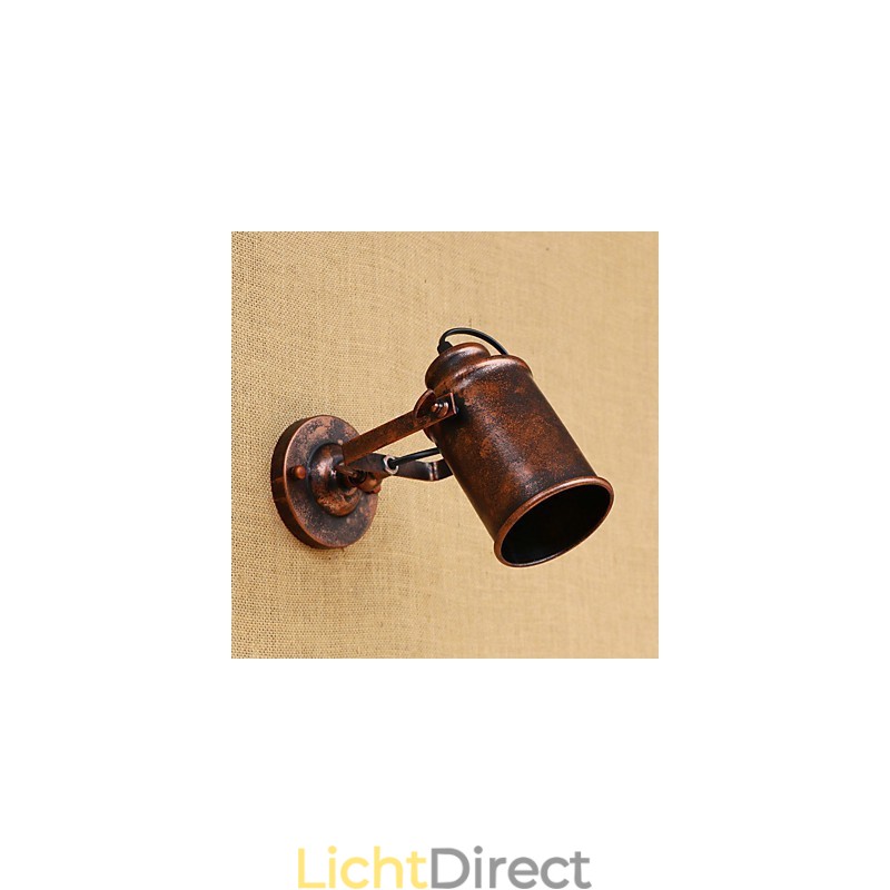 Geschilderde stalen wandlamp Dumb Black American Coffee Decoratie Retro wandlamp Lichtzwaardlamp op de muur