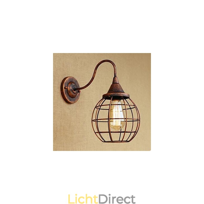 Iron Art RETRO roestkleurige studeerkamer, nachtkastje, Amerikaanse wandlamp