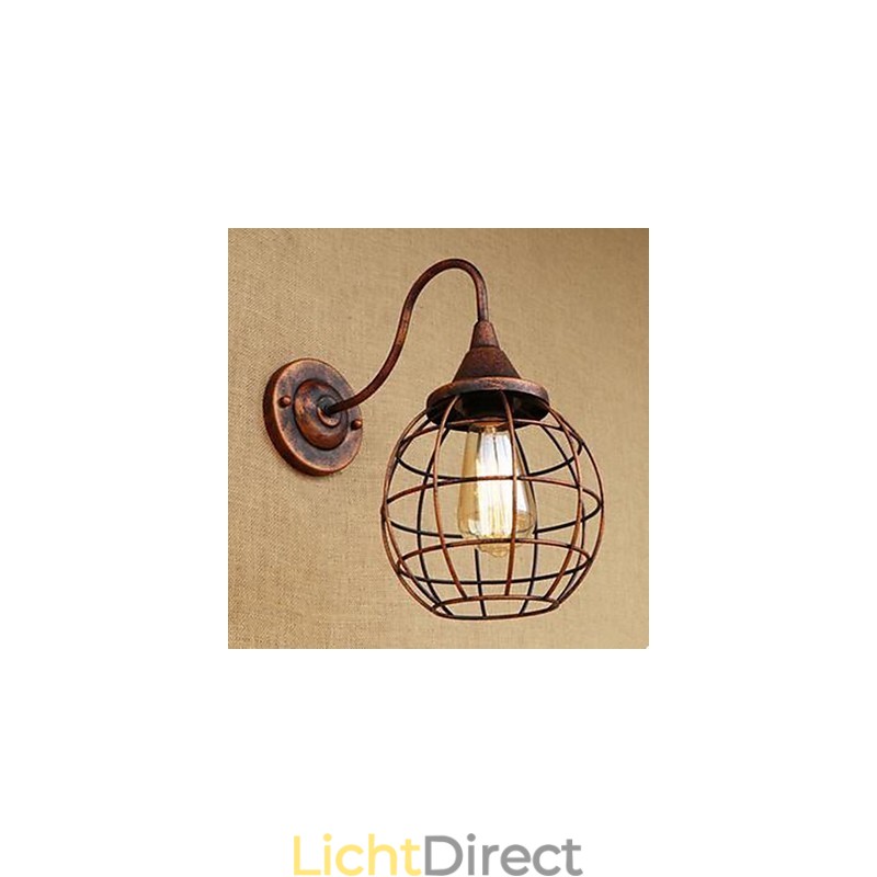 Iron Art RETRO roestkleurige studeerkamer, nachtkastje, Amerikaanse wandlamp
