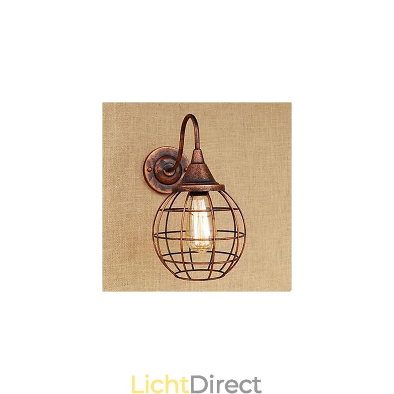 Iron Art RETRO roestkleurige studeerkamer, nachtkastje, Amerikaanse wandlamp