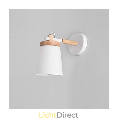 Wandlamp met glazen kap en metalen voet, sfeerverlichting, wandlampen, wandlamp