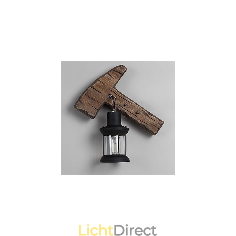 Enkele kop industriële vintage retro houten metalen schilderij kleur wandlamp voor de thuishotel gang decoreren wandlamp