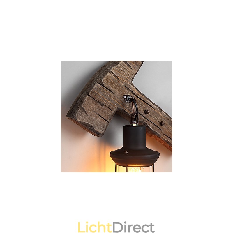 Enkele kop industriële vintage retro houten metalen schilderij kleur wandlamp voor de thuishotel gang decoreren wandlamp