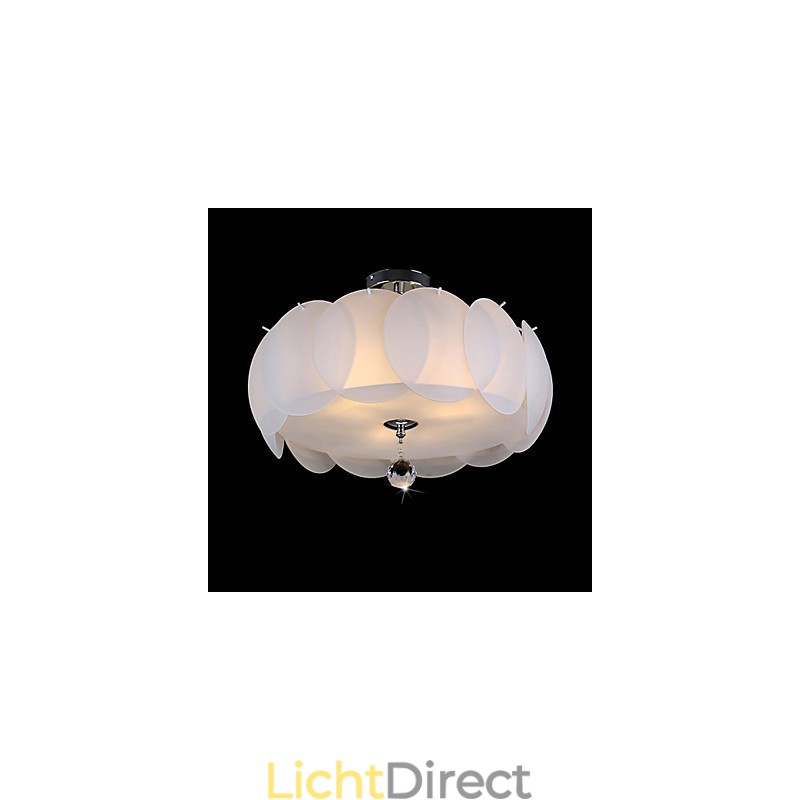 3-lichts glazen kroonluchter moderne hanglampfamilie