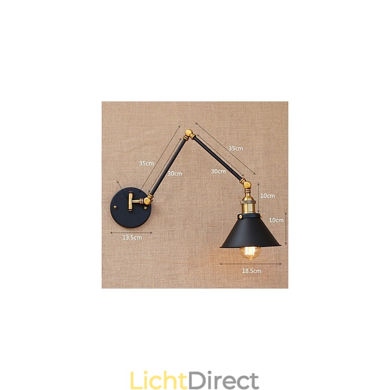 Vintage Country Electroplated Feature voor Mini Stijl Swing Arm Oogbescherming Downlight Swing Arm Lights