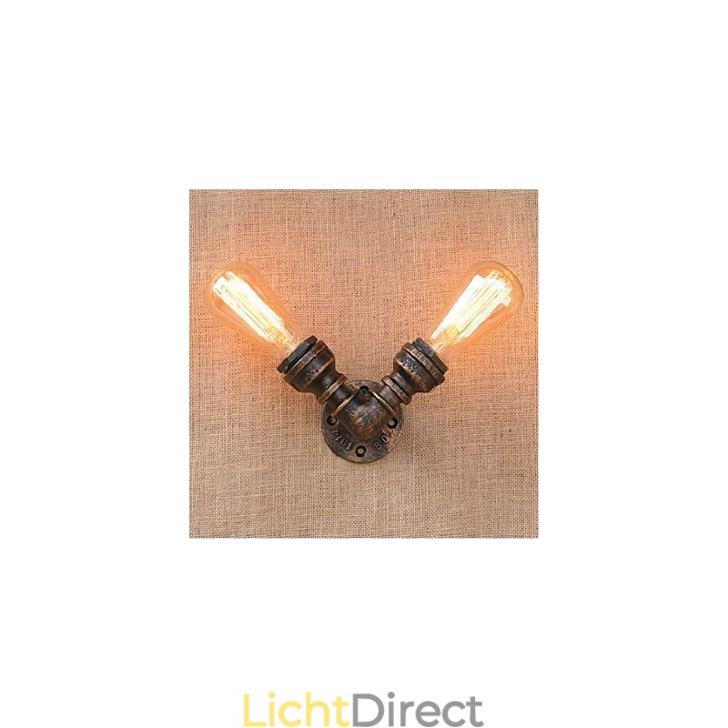 Nostalgia Eenvoudige Waterpijp Decoratieve Kleine Wandlamp Wandlamp
