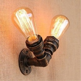 Nostalgia Eenvoudige Waterpijp Decoratieve Kleine Wandlamp Wandlamp