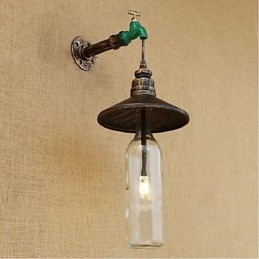 Edison Retro Decoratieve Waterpijp Wijnfles Wandlamp Wandlamp