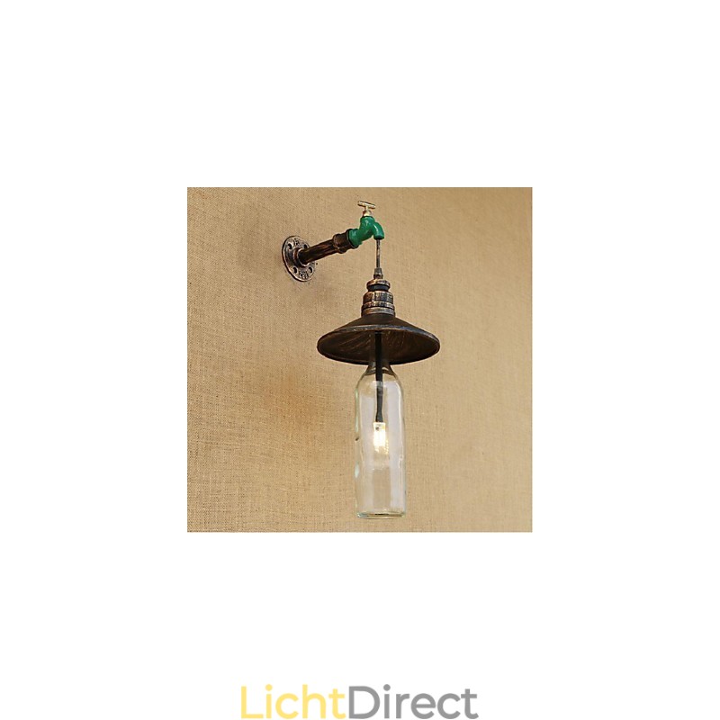 Edison Retro Decoratieve Waterpijp Wijnfles Wandlamp Wandlamp