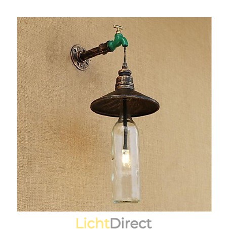 Edison Retro Decoratieve Waterpijp Wijnfles Wandlamp Wandlamp Edison Retro Decoratieve Waterpijp Wijnfles Wandlamp Wandlamp
