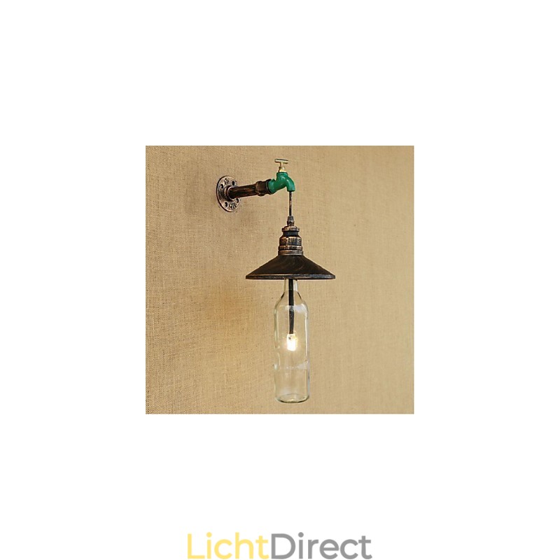 Edison Retro Decoratieve Waterpijp Wijnfles Wandlamp Wandlamp