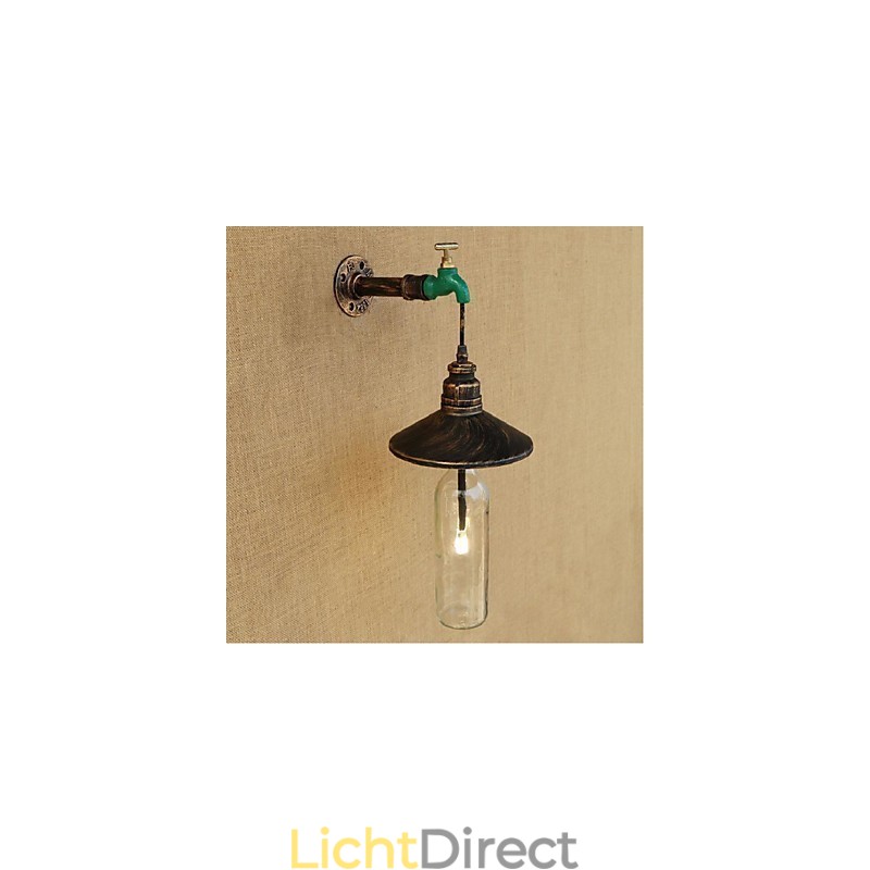 Edison Retro Decoratieve Waterpijp Wijnfles Wandlamp Wandlamp