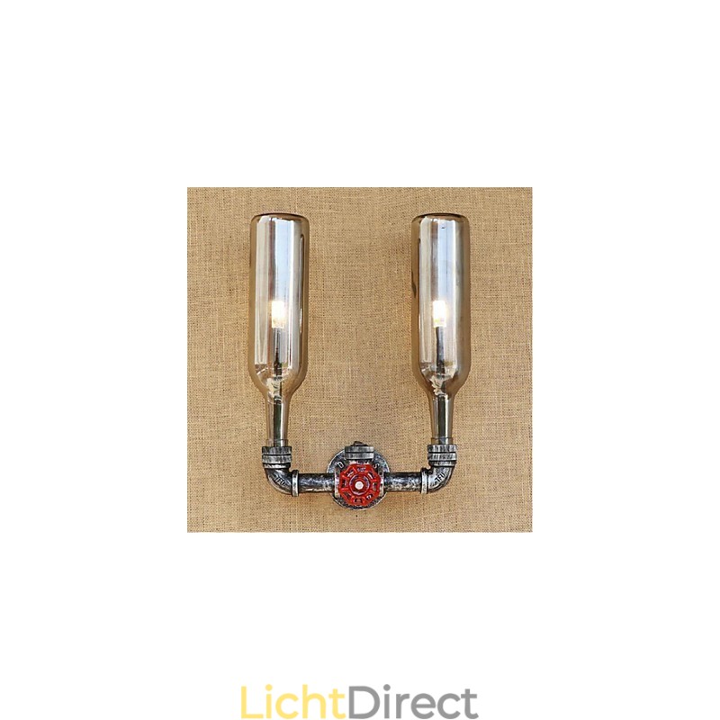 Waterfles Wandlamp Wandlamp Grijs