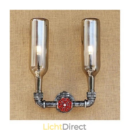 Waterfles Wandlamp Wandlamp Grijs