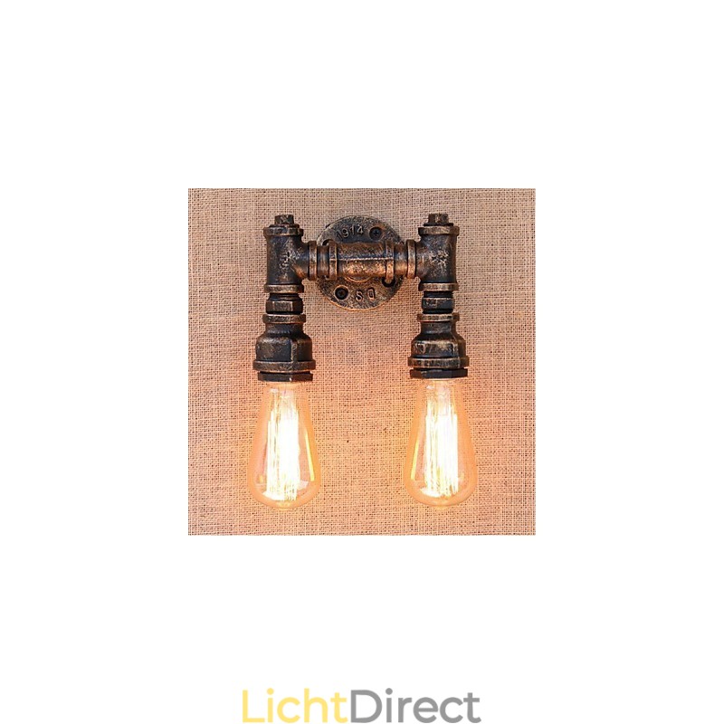 Nostalgia Eenvoudige Waterpijp Decoratieve Kleine Wandlamp Wandlamp