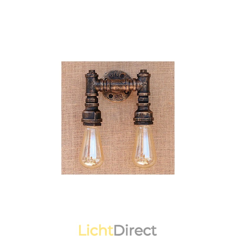 Nostalgia Eenvoudige Waterpijp Decoratieve Kleine Wandlamp Wandlamp