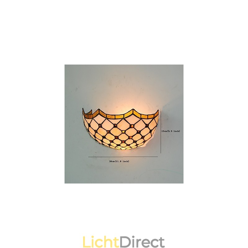 Retro Landelijke Wandlampen Glazen Kap Woonkamer Slaapkamer Restaurant Café Bar Wandlampen