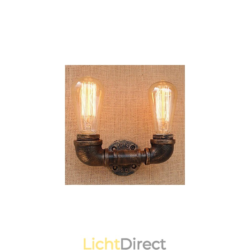 Nostalgia Eenvoudige Waterpijp Decoratieve Kleine Wandlamp Wandlamp