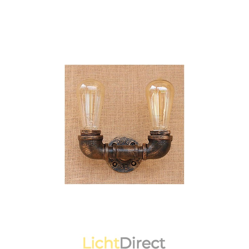 Nostalgia Eenvoudige Waterpijp Decoratieve Kleine Wandlamp Wandlamp