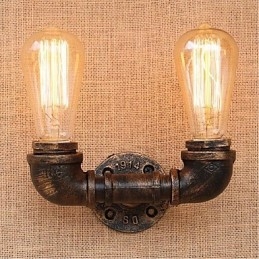 Nostalgia Eenvoudige Waterpijp Decoratieve Kleine Wandlamp Wandlamp