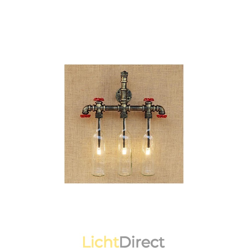 Retro Industriële Wind Switch Waterfles Wandlamp Wandlamp