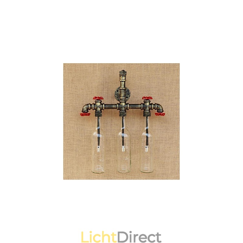 Retro Industriële Wind Switch Waterfles Wandlamp Wandlamp